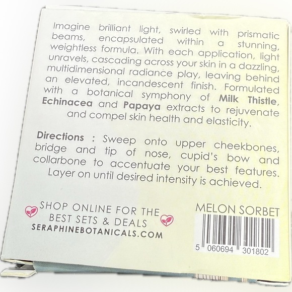 🩷SERAPHINE BOTANICALS🩷First Light Superfine Ultra Beaming Baked Highlighter/NIB - Picture 5 of 9